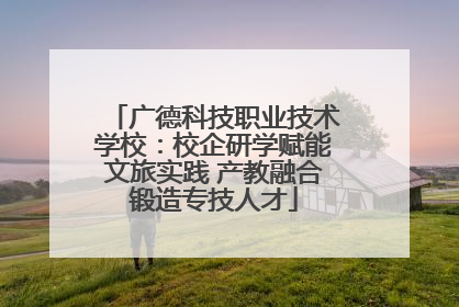 广德科技职业技术学校：校企研学赋能文旅实践 产教融合锻造专技人才