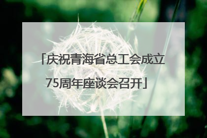 庆祝青海省总工会成立75周年座谈会召开