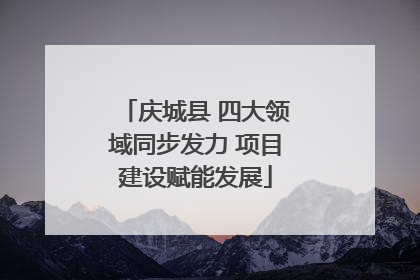 庆城县 四大领域同步发力 项目建设赋能发展