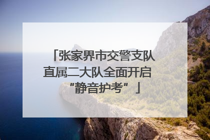 张家界市交警支队直属二大队全面开启“静音护考”