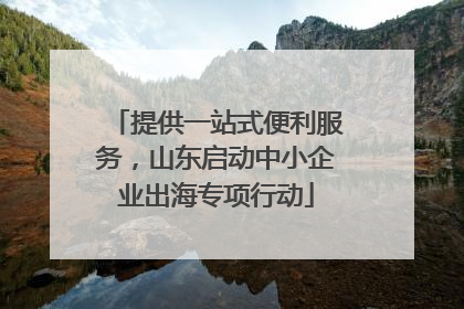 提供一站式便利服务，山东启动中小企业出海专项行动