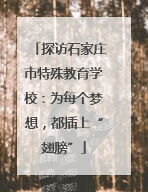 探访石家庄市特殊教育学校：为每个梦想，都插上“翅膀”
