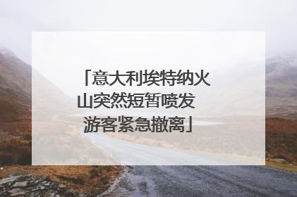 意大利埃特纳火山突然短暂喷发 游客紧急撤离