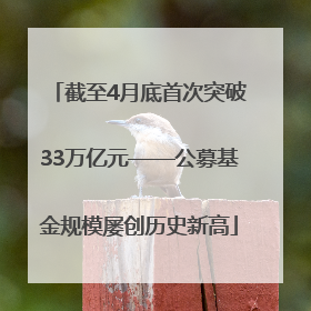 截至4月底首次突破33万亿元——公募基金规模屡创历史新高