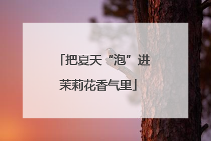 把夏天“泡”进茉莉花香气里
