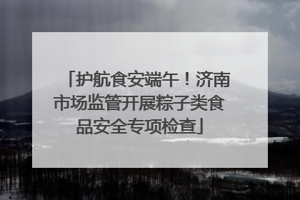 护航食安端午！济南市场监管开展粽子类食品安全专项检查