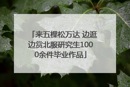 来五棵松万达 边逛边赏北服研究生1000余件毕业作品