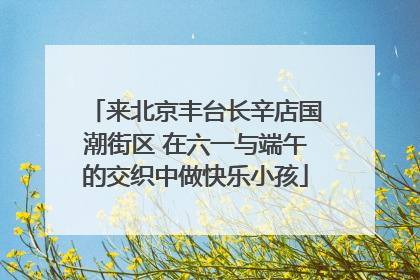 来北京丰台长辛店国潮街区 在六一与端午的交织中做快乐小孩