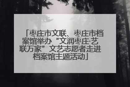 枣庄市文联、枣庄市档案馆举办“文润枣庄·艺联万家”文艺志愿者走进档案馆主题活动