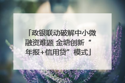 政银联动破解中小微融资难题 金塘创新“年报+信用贷”模式