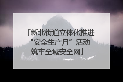 新北街道立体化推进“安全生产月”活动 筑牢全域安全网