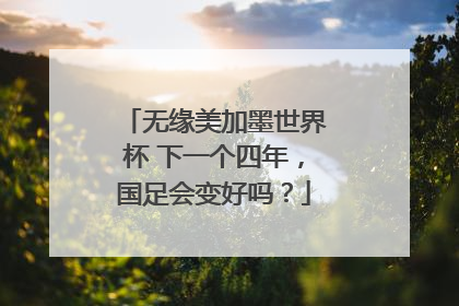 无缘美加墨世界杯 下一个四年，国足会变好吗？