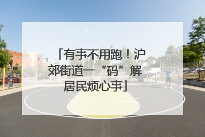 有事不用跑！沪郊街道一“码”解居民烦心事