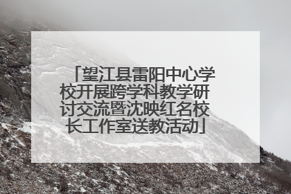 望江县雷阳中心学校开展跨学科教学研讨交流暨沈映红名校长工作室送教活动
