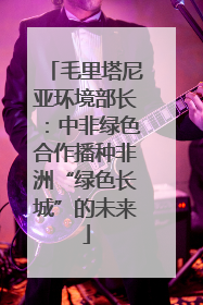 毛里塔尼亚环境部长：中非绿色合作播种非洲“绿色长城”的未来