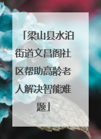 梁山县水泊街道文昌阁社区帮助高龄老人解决智能难题