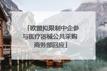 欧盟拟限制中企参与医疗器械公共采购 商务部回应