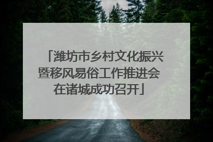 潍坊市乡村文化振兴暨移风易俗工作推进会在诸城成功召开