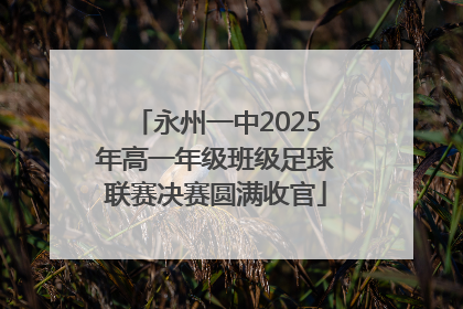永州一中2025年高一年级班级足球联赛决赛圆满收官
