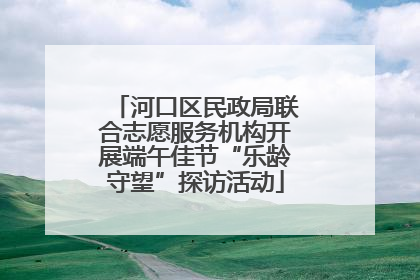 河口区民政局联合志愿服务机构开展端午佳节“乐龄守望”探访活动