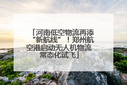 河南低空物流再添“新航线”！郑州航空港启动无人机物流常态化试飞