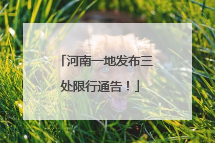 河南一地发布三处限行通告！