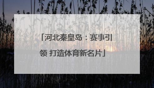 河北秦皇岛：赛事引领 打造体育新名片