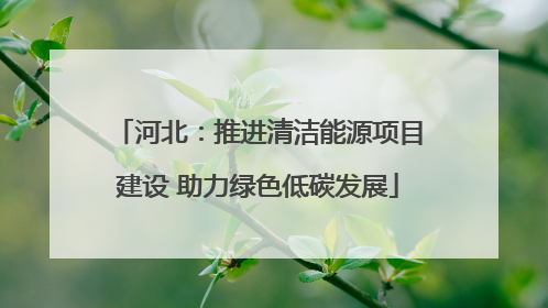 河北：推进清洁能源项目建设 助力绿色低碳发展
