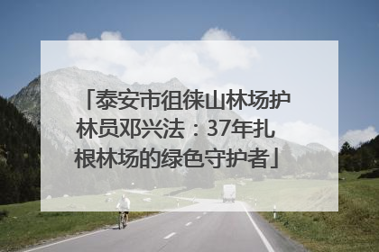 泰安市徂徕山林场护林员邓兴法：37年扎根林场的绿色守护者