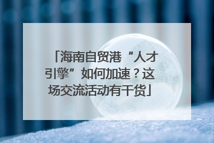 海南自贸港“人才引擎”如何加速？这场交流活动有干货