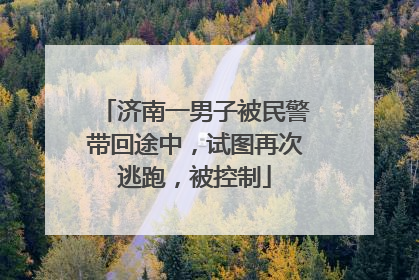 济南一男子被民警带回途中，试图再次逃跑，被控制