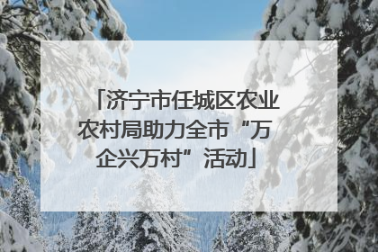 济宁市任城区农业农村局助力全市“万企兴万村”活动