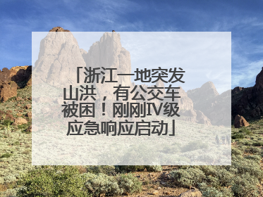 浙江一地突发山洪，有公交车被困！刚刚Ⅳ级应急响应启动