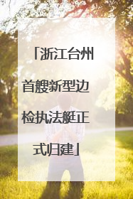 浙江台州首艘新型边检执法艇正式归建