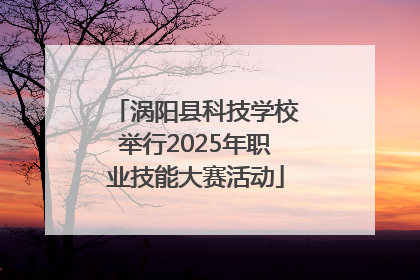 涡阳县科技学校举行2025年职业技能大赛活动