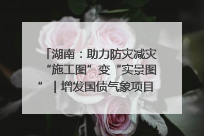 湖南：助力防灾减灾“施工图”变“实景图”｜增发国债气象项目落地见效系列报道