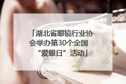湖北省眼镜行业协会举办第30个全国“爱眼日”活动