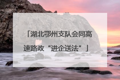 湖北鄂州支队会同高速路政“进企送法”