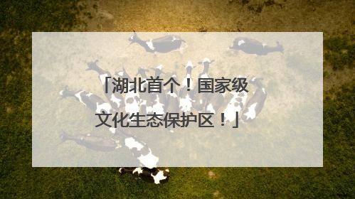 湖北首个！国家级文化生态保护区！