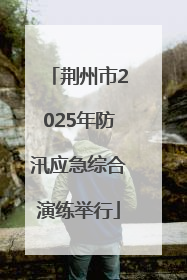 荆州市2025年防汛应急综合演练举行