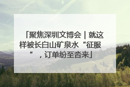 聚焦深圳文博会｜就这样被长白山矿泉水“征服”，订单纷至沓来