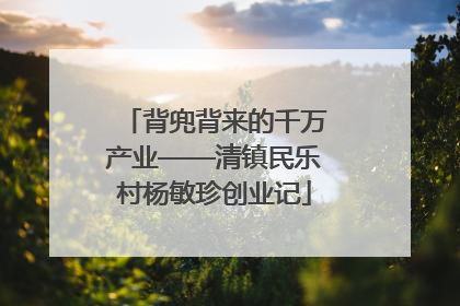 背兜背来的千万产业——清镇民乐村杨敏珍创业记