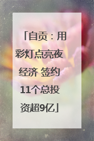 自贡：用彩灯点亮夜经济 签约11个总投资超9亿