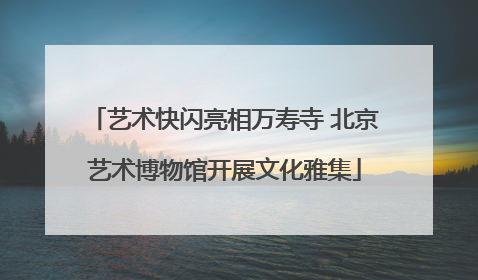 艺术快闪亮相万寿寺 北京艺术博物馆开展文化雅集