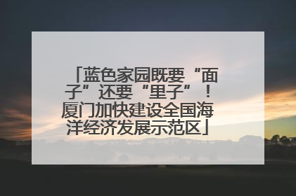 蓝色家园既要“面子”还要“里子”！厦门加快建设全国海洋经济发展示范区