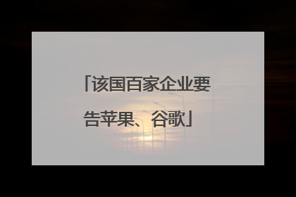 该国百家企业要告苹果、谷歌