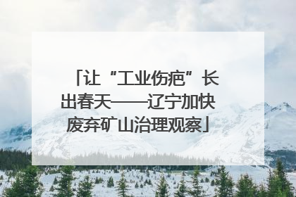 让“工业伤疤”长出春天——辽宁加快废弃矿山治理观察