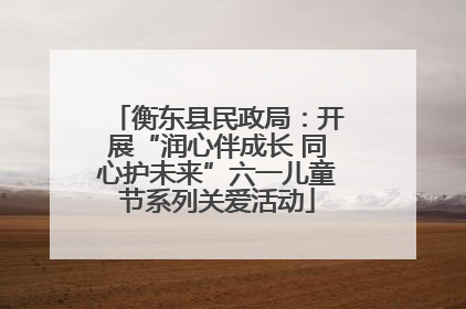 衡东县民政局：开展“润心伴成长 同心护未来”六一儿童节系列关爱活动