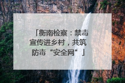 衡南检察：禁毒宣传进乡村，共筑防毒“安全网”