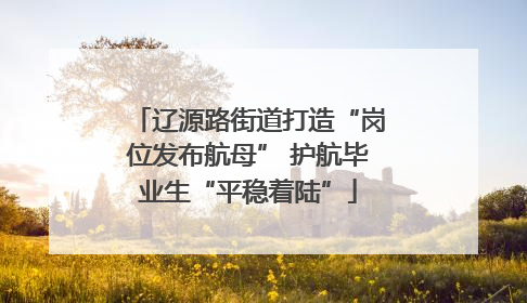 辽源路街道打造“岗位发布航母” 护航毕业生“平稳着陆”